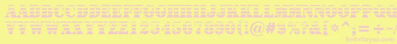 Signboardtitulgrd Font – Pink Fonts on Yellow Background