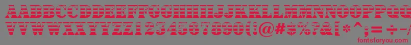 Signboardtitulgrd-Schriftart – Rote Schriften auf grauem Hintergrund