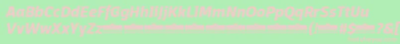 DomotikaBoldItalicTrial Font – Pink Fonts on Green Background