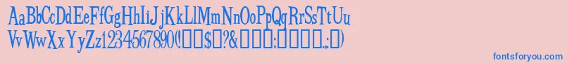 Шрифт BudbirdNormal – синие шрифты на розовом фоне