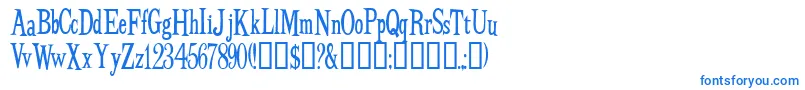 BudbirdNormal-fontti – siniset fontit valkoisella taustalla
