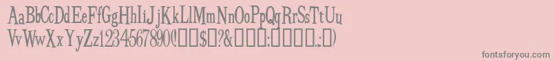 BudbirdNormal Font – Gray Fonts on Pink Background