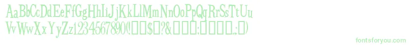 BudbirdNormal-Schriftart – Grüne Schriften auf weißem Hintergrund