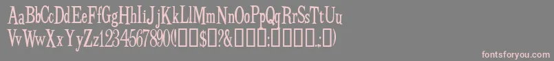 BudbirdNormal Font – Pink Fonts on Gray Background