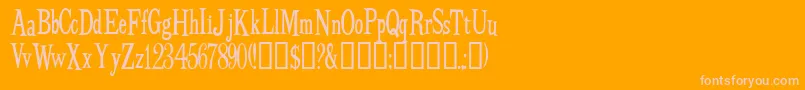BudbirdNormal Font – Pink Fonts on Orange Background