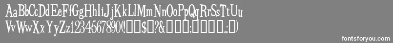 BudbirdNormal Font – White Fonts on Gray Background