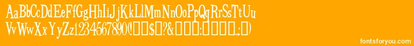 Шрифт BudbirdNormal – белые шрифты на оранжевом фоне