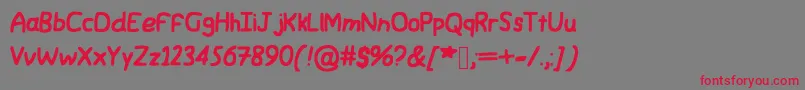 Jwerd Font – Red Fonts on Gray Background