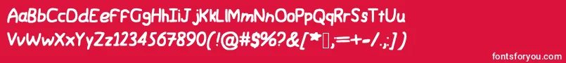 Jwerd Font – White Fonts on Red Background
