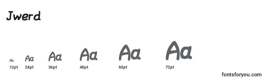 Jwerd Font Sizes