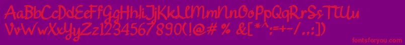 More about Gendhist Font Gendhist Font – Red Fonts on Purple Background