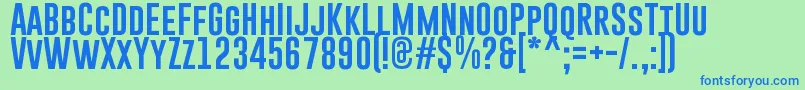 GoboldRegular Font – Blue Fonts on Green Background