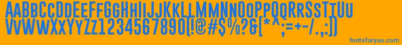 GoboldRegular Font – Blue Fonts on Orange Background