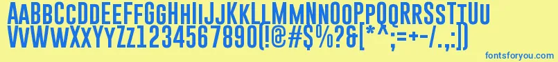 GoboldRegular Font – Blue Fonts on Yellow Background