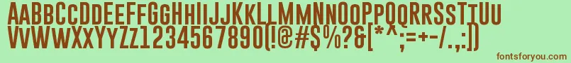 GoboldRegular Font – Brown Fonts on Green Background