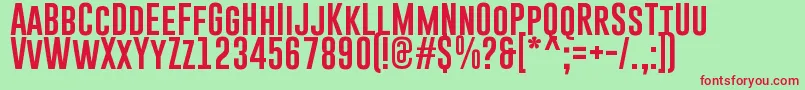 GoboldRegular Font – Red Fonts on Green Background