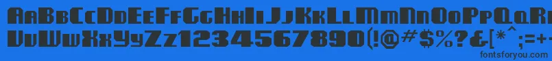 Clubmf Font – Black Fonts on Blue Background