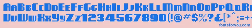 Clubmf Font – Blue Fonts on Pink Background