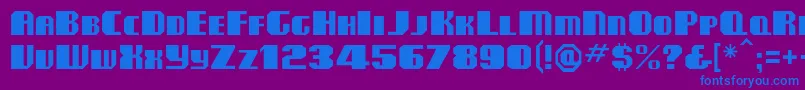 Clubmf Font – Blue Fonts on Purple Background