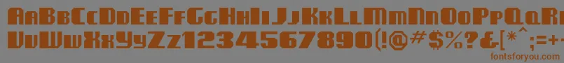 Clubmf Font – Brown Fonts on Gray Background