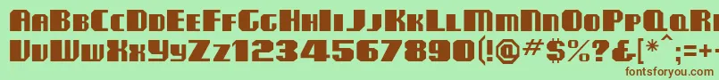 Clubmf Font – Brown Fonts on Green Background