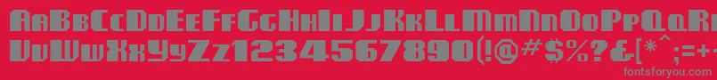 Clubmf Font – Gray Fonts on Red Background