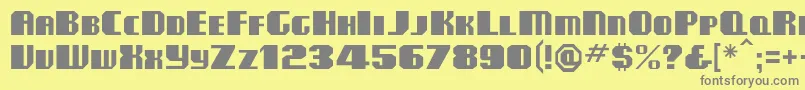 Clubmf Font – Gray Fonts on Yellow Background