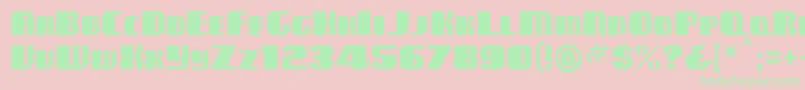 Clubmf Font – Green Fonts on Pink Background