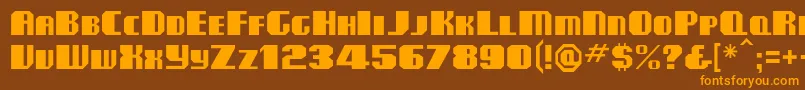 Clubmf Font – Orange Fonts on Brown Background