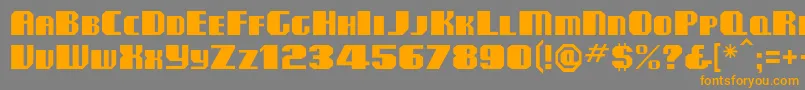 Clubmf Font – Orange Fonts on Gray Background