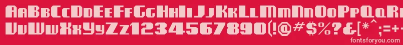 Clubmf Font – Pink Fonts on Red Background