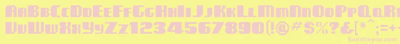 Clubmf Font – Pink Fonts on Yellow Background