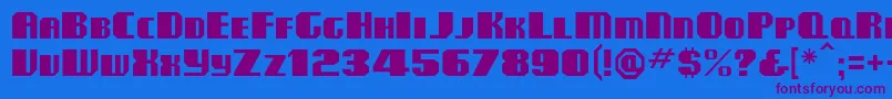 Clubmf Font – Purple Fonts on Blue Background