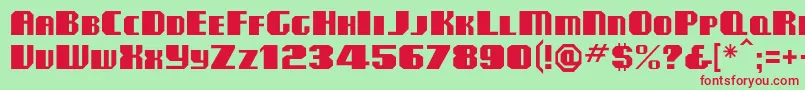 Clubmf Font – Red Fonts on Green Background