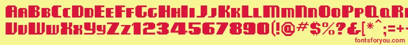 Clubmf Font – Red Fonts on Yellow Background