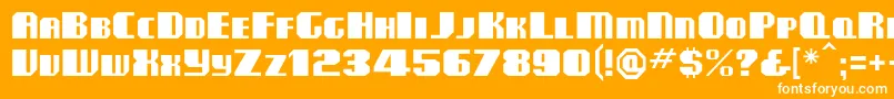 Clubmf Font – White Fonts on Orange Background