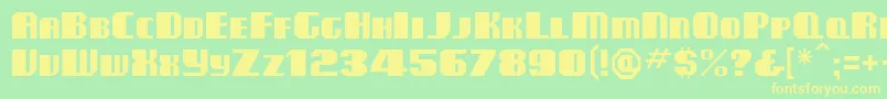 Clubmf Font – Yellow Fonts on Green Background