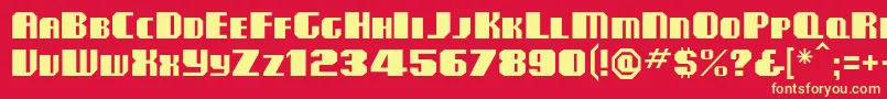 Clubmf Font – Yellow Fonts on Red Background