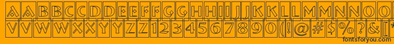 ABremencmotl Font – Black Fonts on Orange Background