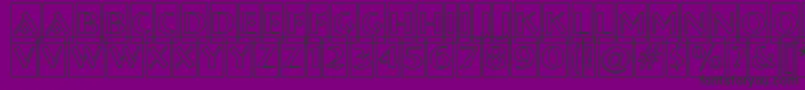 ABremencmotl-Schriftart – Schwarze Schriften auf violettem Hintergrund