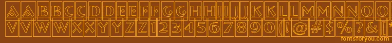 ABremencmotl Font – Orange Fonts on Brown Background