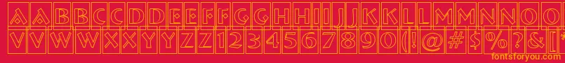 ABremencmotl Font – Orange Fonts on Red Background