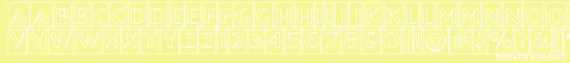 ABremencmotl Font – White Fonts on Yellow Background