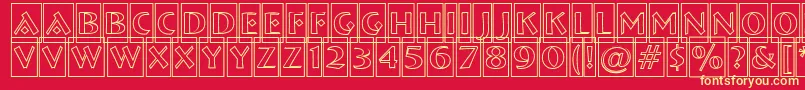 ABremencmotl Font – Yellow Fonts on Red Background