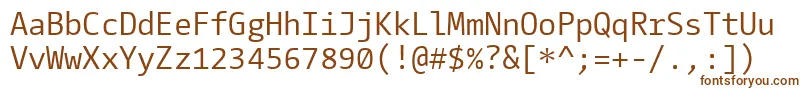 CamingocodeRegular Font – Brown Fonts on White Background
