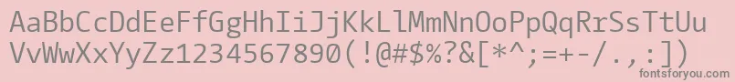 Шрифт CamingocodeRegular – серые шрифты на розовом фоне