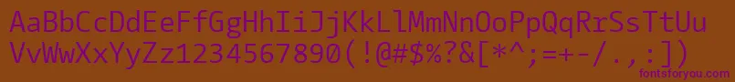 Шрифт CamingocodeRegular – фиолетовые шрифты на коричневом фоне