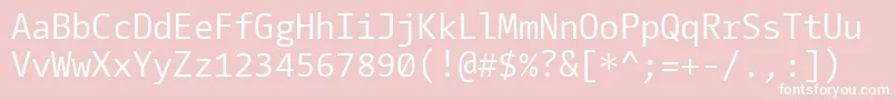 Шрифт CamingocodeRegular – белые шрифты на розовом фоне