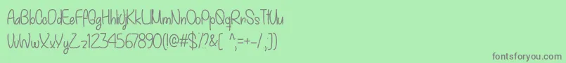 MyDecemberOtf Font – Gray Fonts on Green Background