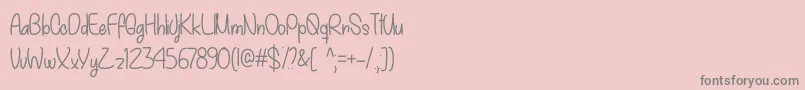MyDecemberOtf Font – Gray Fonts on Pink Background